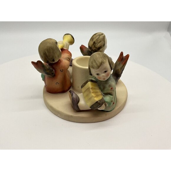 Hummel Figurine Herald Angels Candlestick Holder TMK2 Full Bee Goebel Germany - Picture 14 of 16